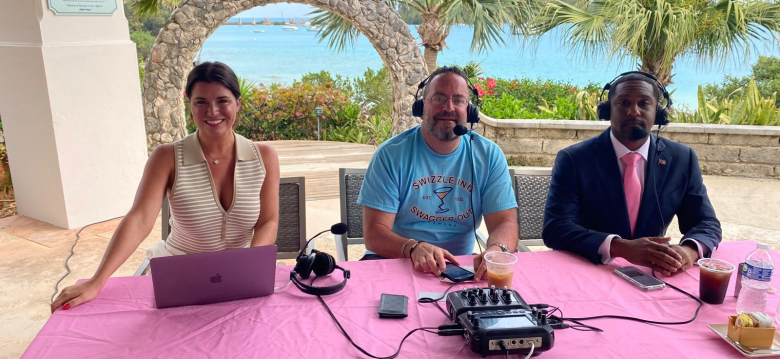 Minister Darrell with Greg Hill and Courtney Cox